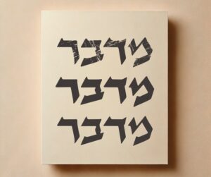פוסטר עם מספרים בעברית 1319, 7379, 7379 בעיצוב טיפוגרפי מודרני