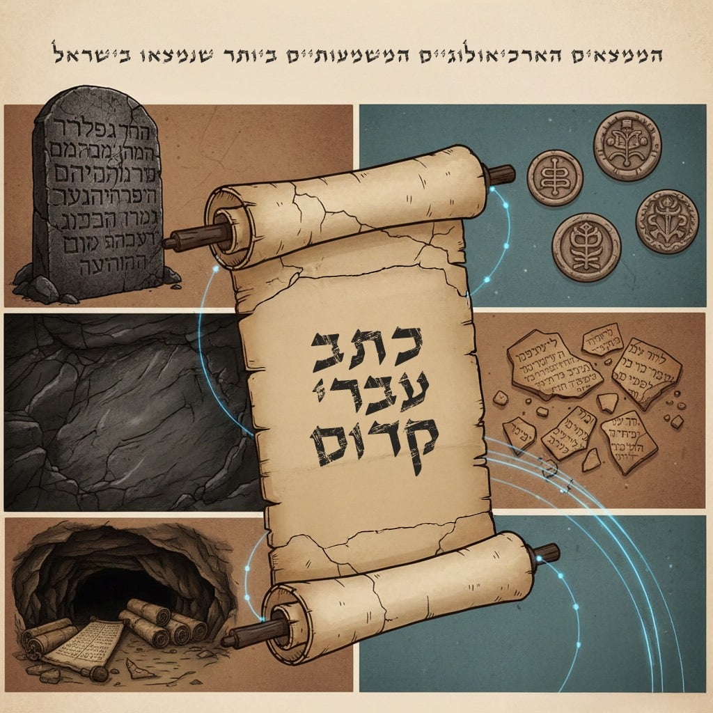 תמונה: כתב עברי קדום – הממצאים הארכיאולוגיים המשמעותיים ביותר שנמצאו בישראל