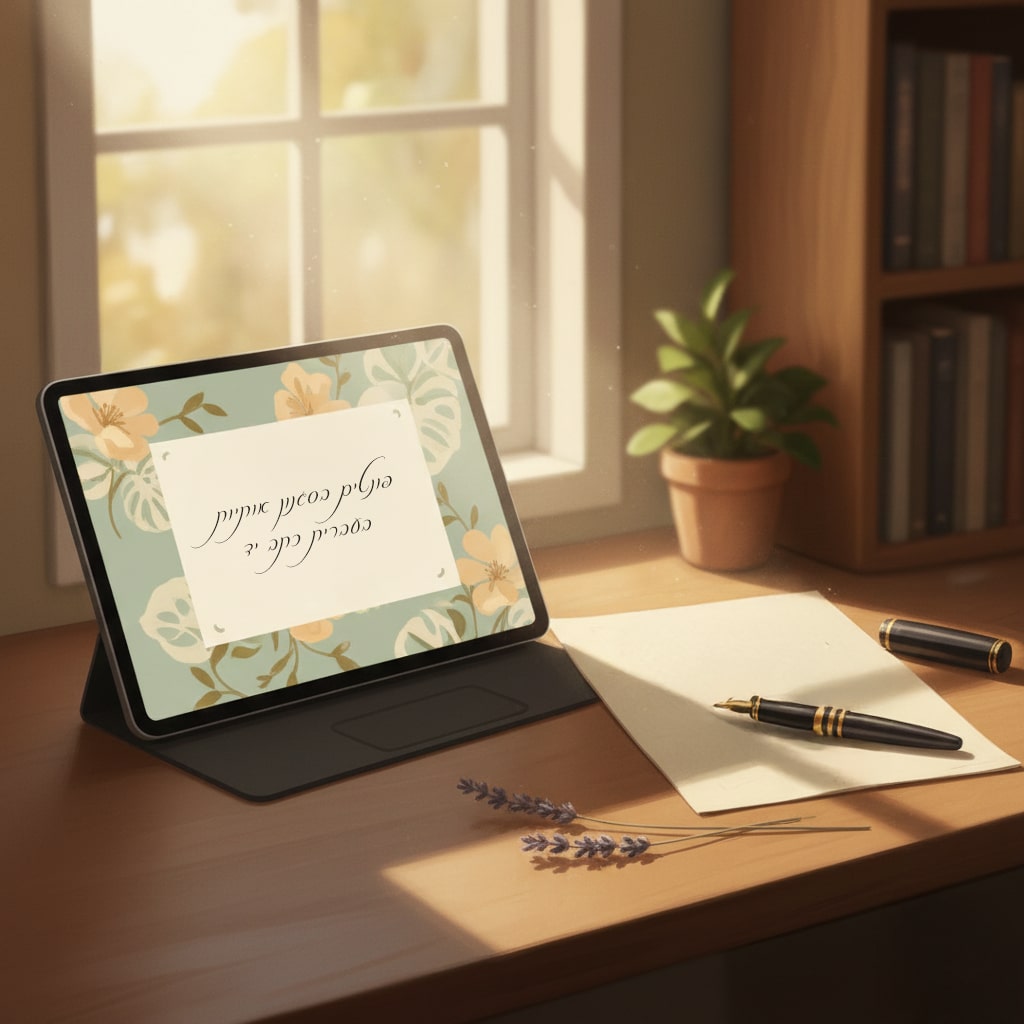 תמונה למאמר: פונטים בסגנון אותיות בעברית כתב יד – שילוב של אישיות וטבעיות