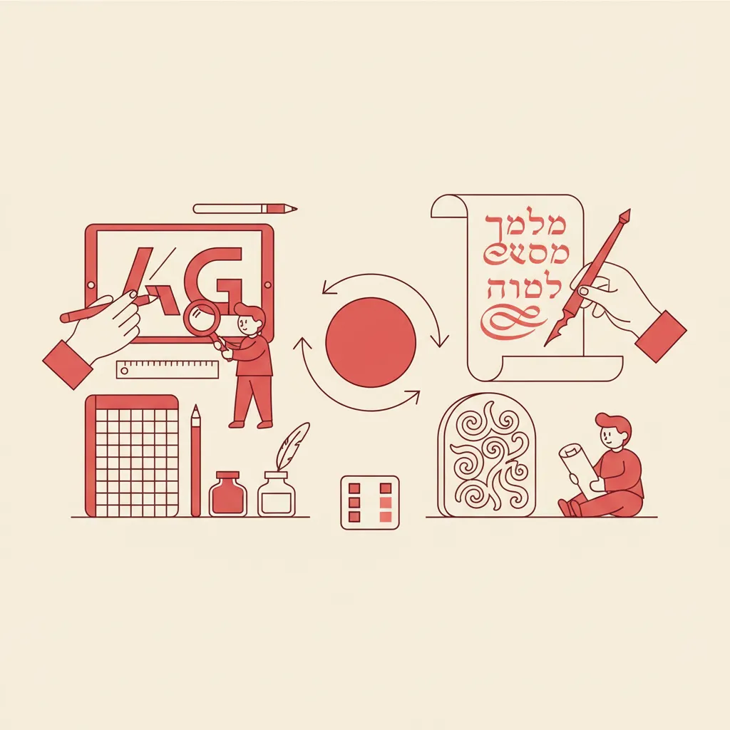 מה מייחד פונטים באנגלית לעומת גופנים בעברית?